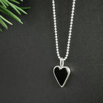 Black heart necklace