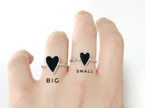 Black heart ring